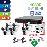 Kits de Cámaras con Grabador de   16 Canales 1080p  HomeSys by AVTech